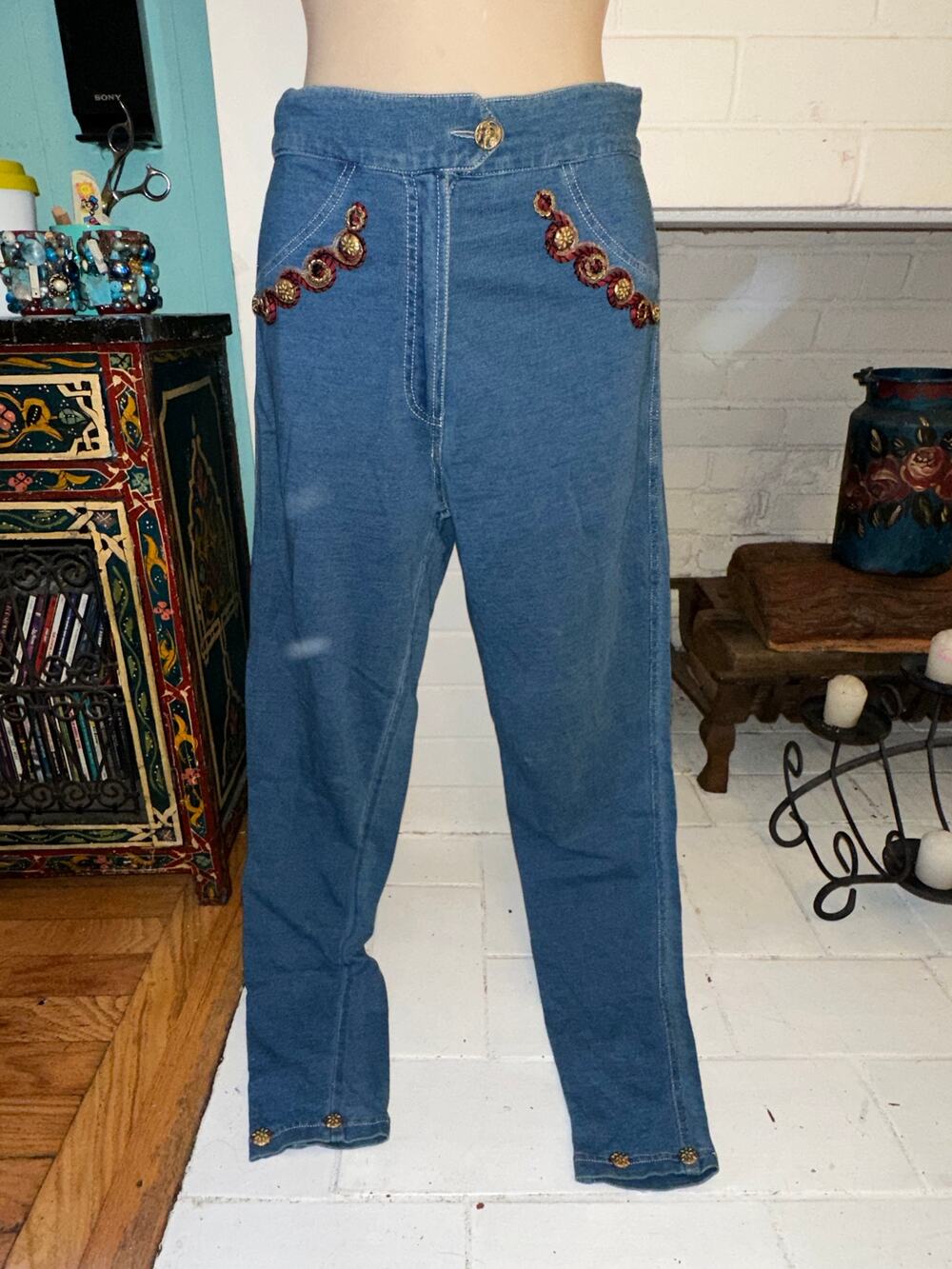 VINTAGE 90's LEGATTE ITALY STRETCH JEANS SWEATPANTS LEGGINGS
